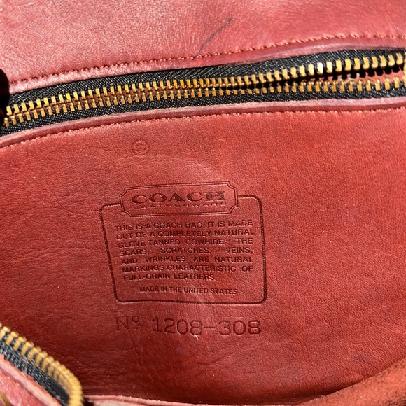 COACH 9901 Vintage Leather Chester Canteen Purse Crossbody Bag brass Zipper - Picture 3 of 11